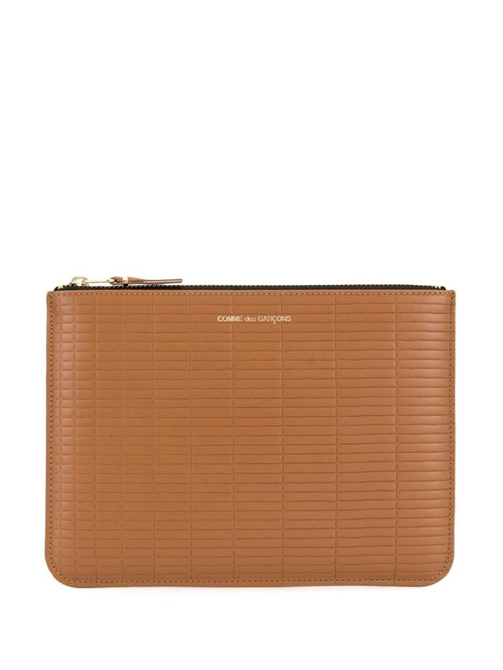 Comme Des Garçons Brick Line Zipped Wallet - Brown