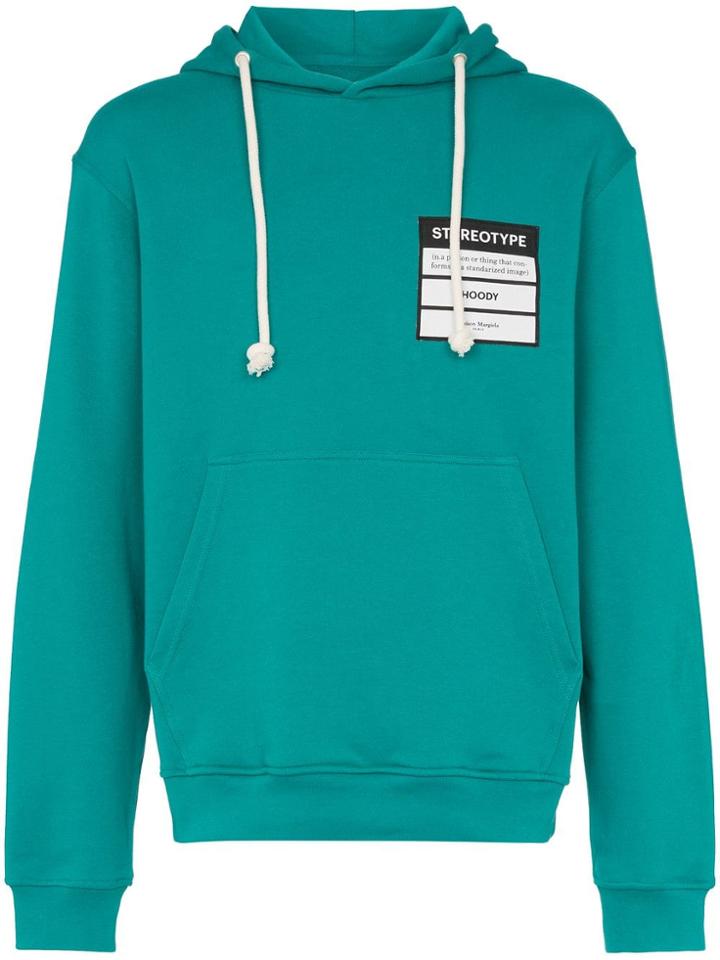 Maison Margiela Stereotype Cotton Hoodie - Green