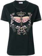 Red Valentino Dragonfly Wreath T-shirt - Black