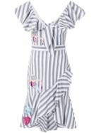 Temperley London Bella Short Ruffle Dress - Grey
