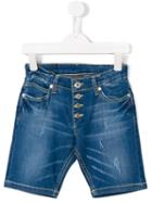Dondup Kids Whiskered Denim Shorts, Boy's, Size: 8 Yrs, Blue
