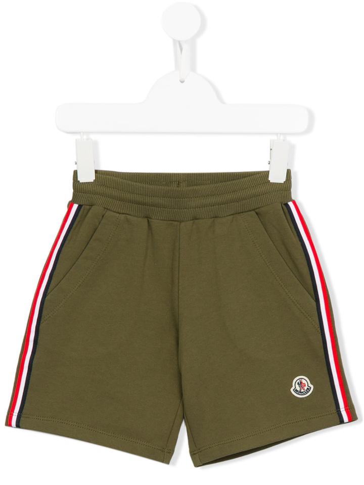Moncler Kids Side Stripe Shorts, Toddler Boy's, Size: 5 Yrs, Green