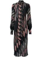 Giuliana Romanno Printed Midi Dress, Women's, Size: 36, Black, Elastodiene/polyester