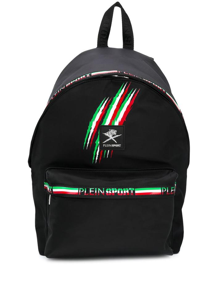 Plein Sport Logo Lined Backpack - Black