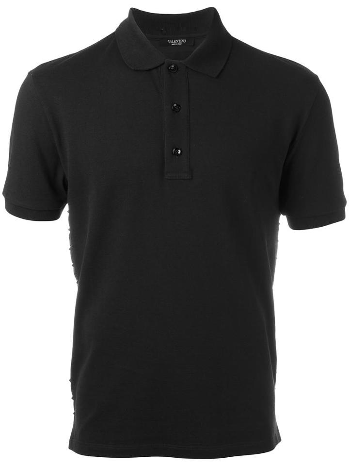 Valentino Rockstud Polo Shirt, Men's, Size: Medium, Black, Cotton