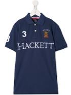 Hackett Kids Teen Army Polo Team Print Polo Shirt - Blue