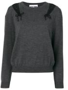 Moschino Lace Up Sweater - Grey