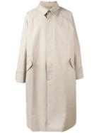Hed Mayner Bonded British Millerain Coat, Adult Unisex, Size: Medium, Nude/neutrals, Cotton