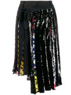 Iceberg Asymmetric Pleated Skirt - Black