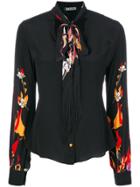 Rockins Floral Print Shirt - Black