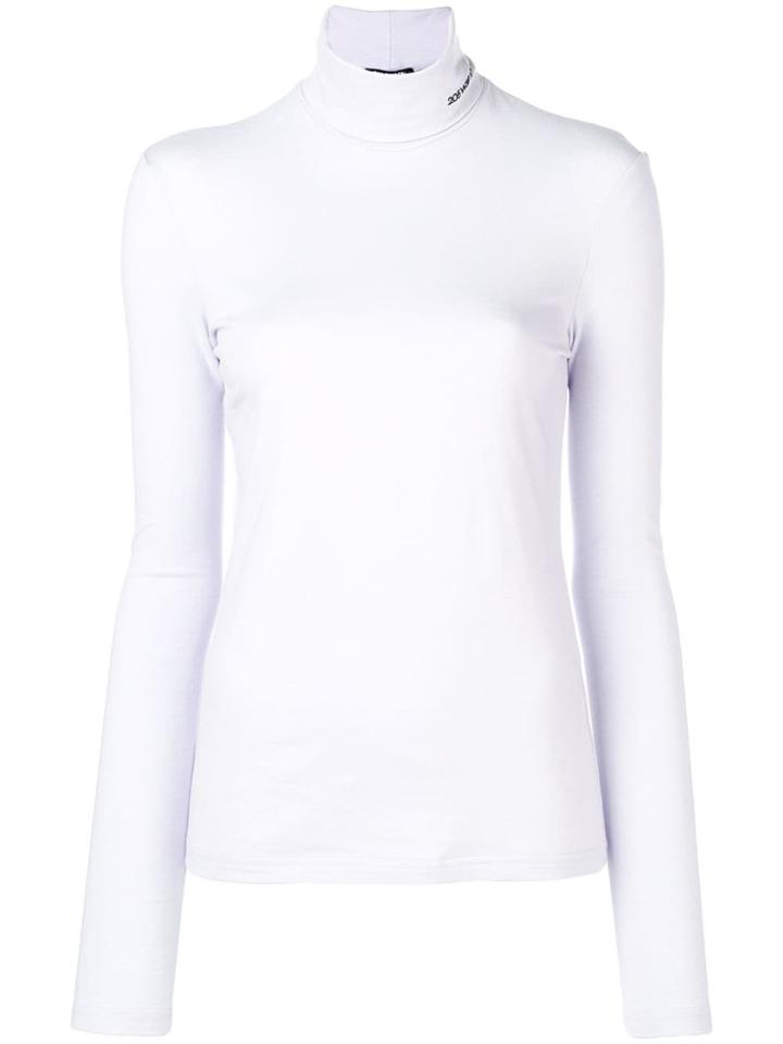 Calvin Klein 205w39nyc Fitted Roll Neck Top - Neutrals
