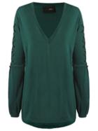 Andrea Bogosian Embellished Blouse, Women's, Size: Pp, Green, Cotton
