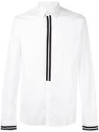 Stripe Trim Shirt, Men's, Size: 54, White, Cotton/spandex/elastane, Les Hommes