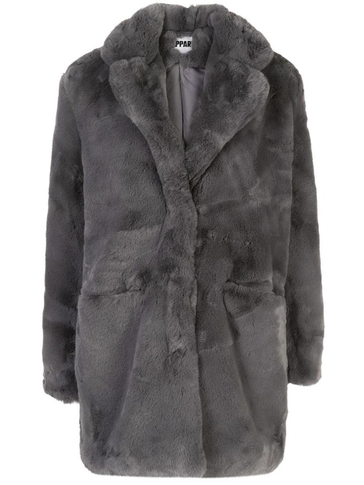 Apparis Sophie Faux Fur Coat - Grey