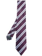 Ermenegildo Zegna Diagonal Stripe Tie - Red