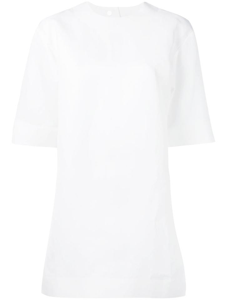 Calvin Klein Collection - Side Slits T-shirt - Women - Linen/flax/viscose - 44, White, Linen/flax/viscose