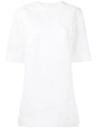 Calvin Klein Collection - Side Slits T-shirt - Women - Linen/flax/viscose - 44, White, Linen/flax/viscose