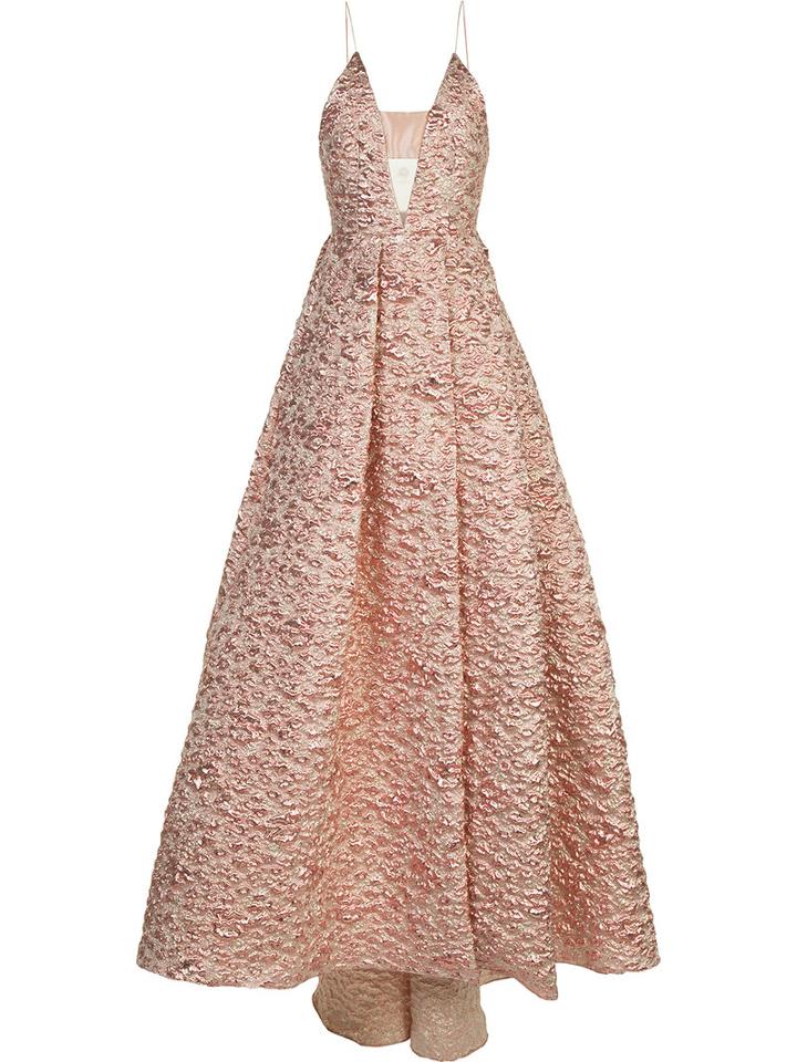 Alex Perry Strapless Jacquard Gown, Women's, Size: 6, Pink/purple, Polyamide/polyester/metallized Polyester