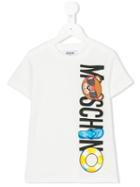 Moschino Kids Logo Print T-shirt, Boy's, Size: 10 Yrs, White