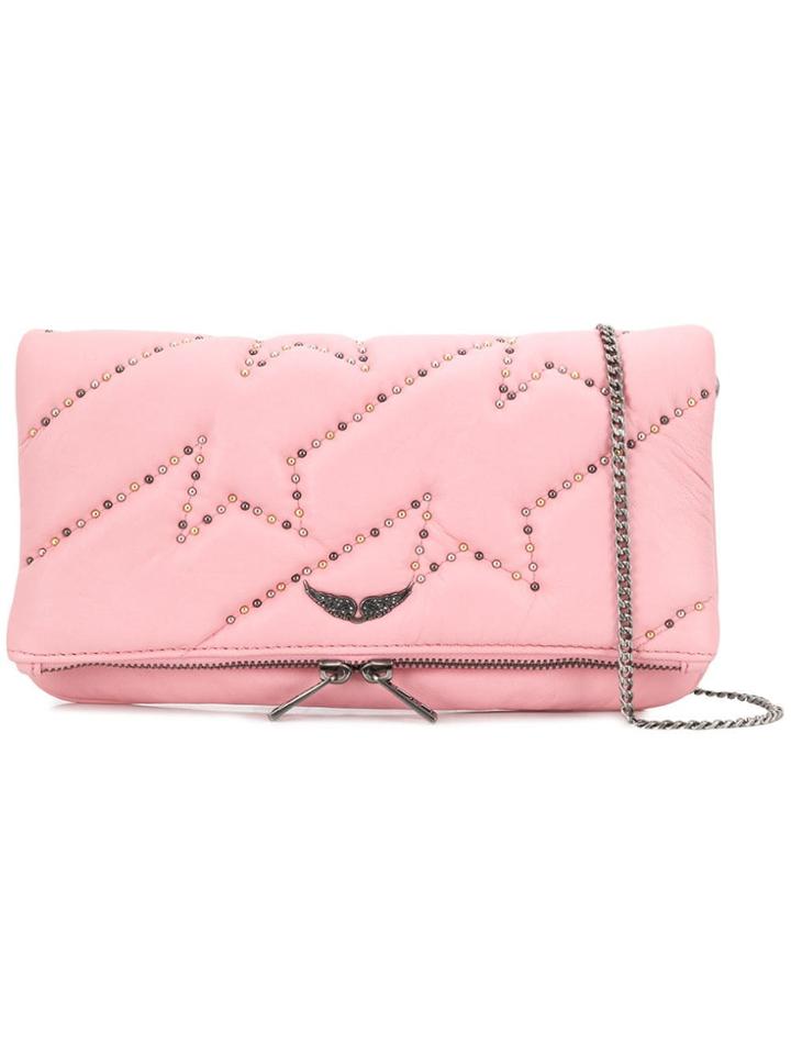 Zadig & Voltaire Rock Clous Studded Clutch - Pink
