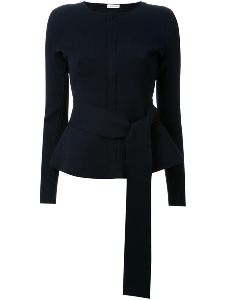 Scanlan Theodore Crepe Knit Curved Hem Jacket