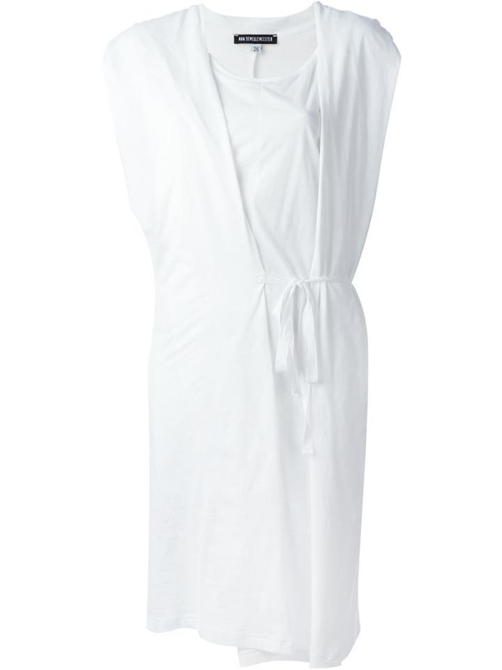 Ann Demeulemeester Folded Front Top, Women's, Size: 38, White, Cotton