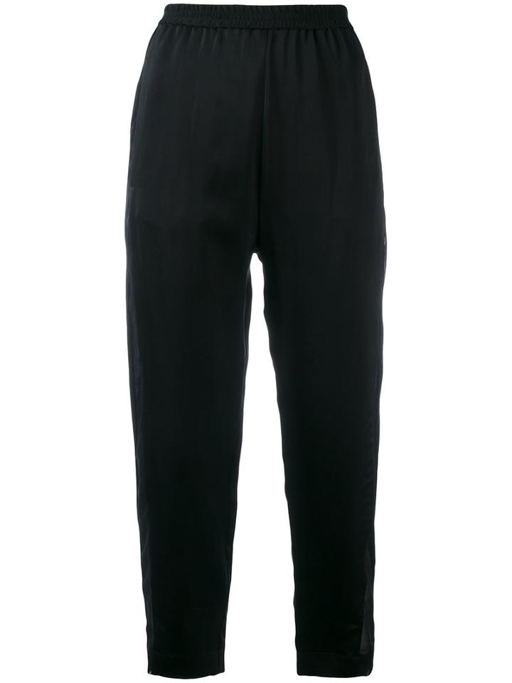 Ilaria Nistri - Sheer Side Trousers - Women - Polyester/viscose - 42, Black, Polyester/viscose