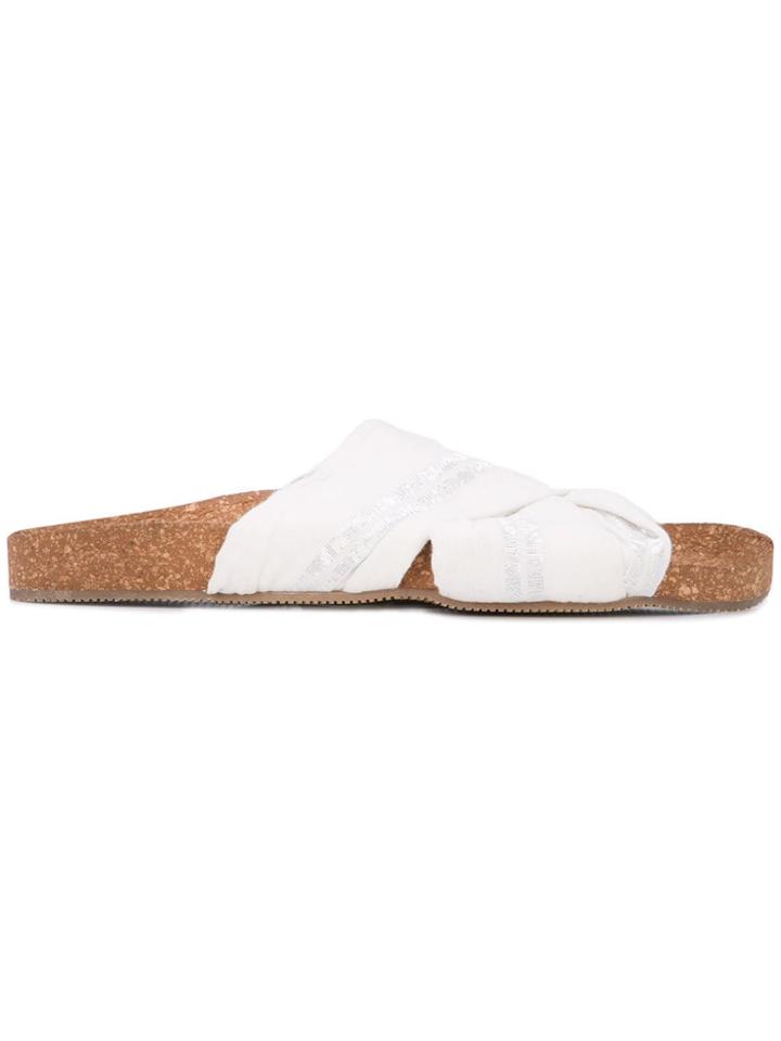 Figue Slide Sandals - White