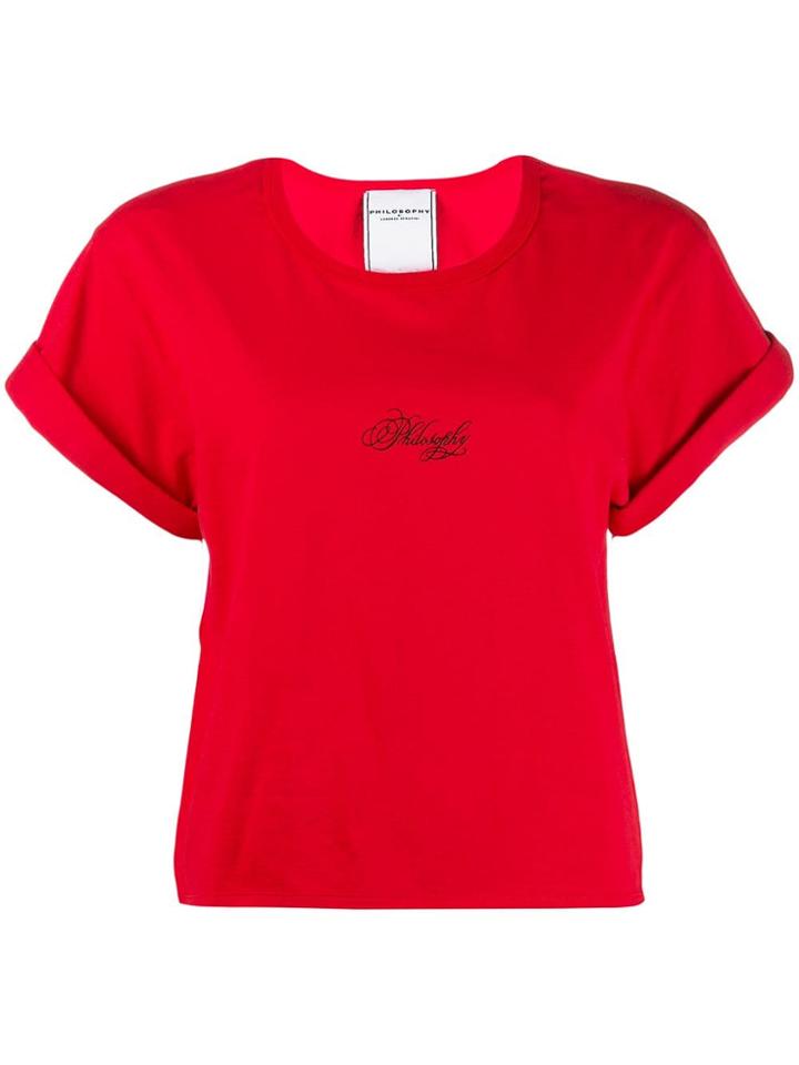 Philosophy Di Lorenzo Serafini Contrast Logo T-shirt - Red