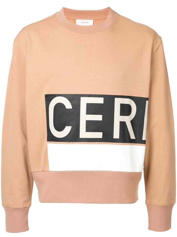 Cerruti 1881 Logo Print Sweatshirt - Brown