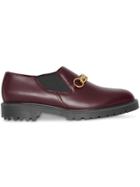 Burberry Link Detail Leather Shoe - Red