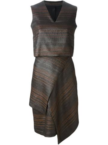 Victoria/tomas Textured Asymmetric Dress