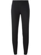 Jil Sander Navy Side Zip Trousers - Black