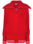 Miu Miu Zipped Cardigan - Red