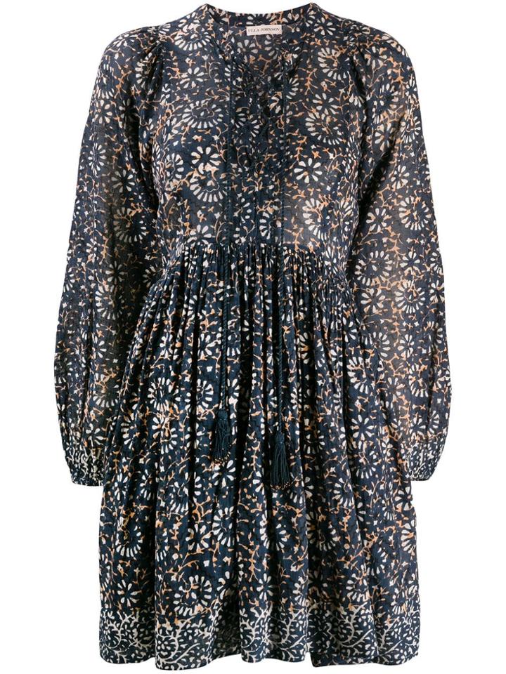 Ulla Johnson Patterned Short Dress - Blue