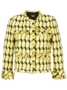 Boutique Moschino - Tweed Jacket - Women - Cotton/acrylic/polyamide/other Fibers - 40, Yellow/orange, Cotton/acrylic/polyamide/other Fibers