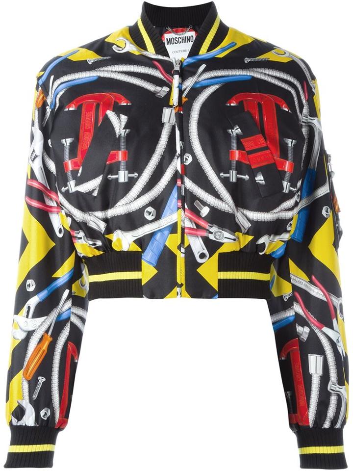Moschino Tool Print Bomber Jacket