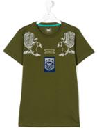 Armani Junior - Eagle Print T-shirt - Kids - Cotton - 14 Yrs, Green