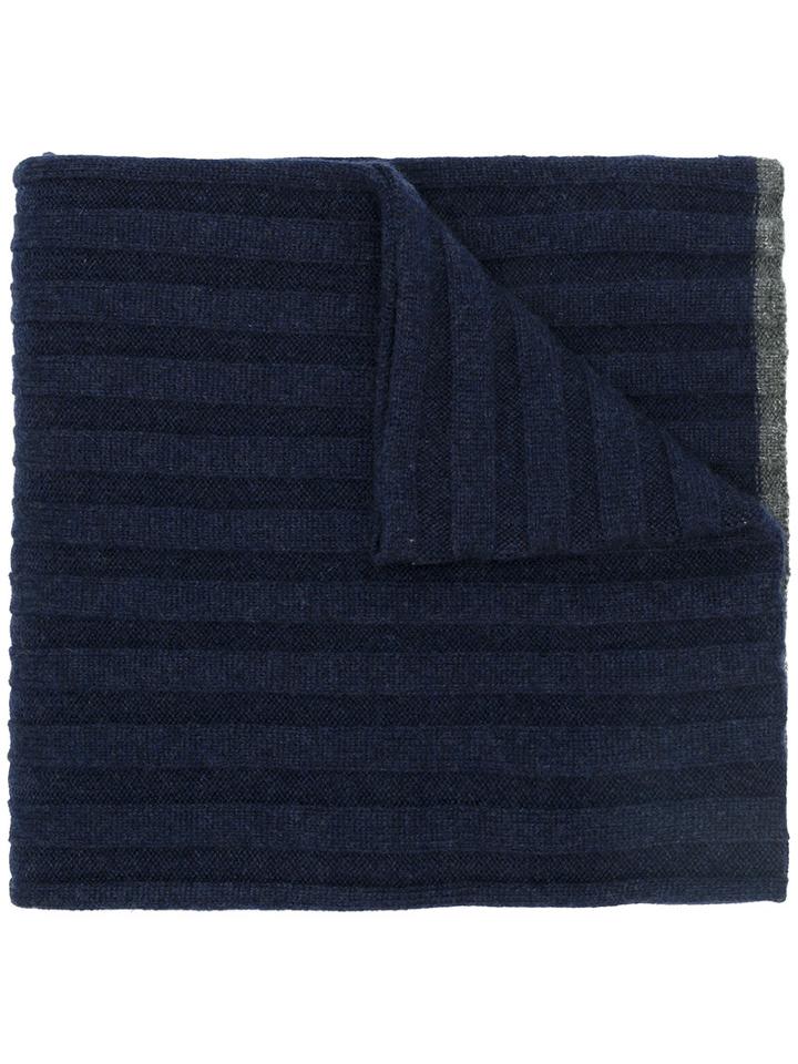 Brunello Cucinelli - Ribbed Cashmere Scarf - Men - Cashmere - One Size, Blue, Cashmere