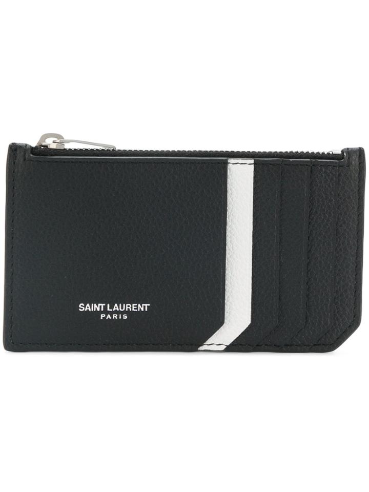 Saint Laurent Classic Embossed Cardholder - Black