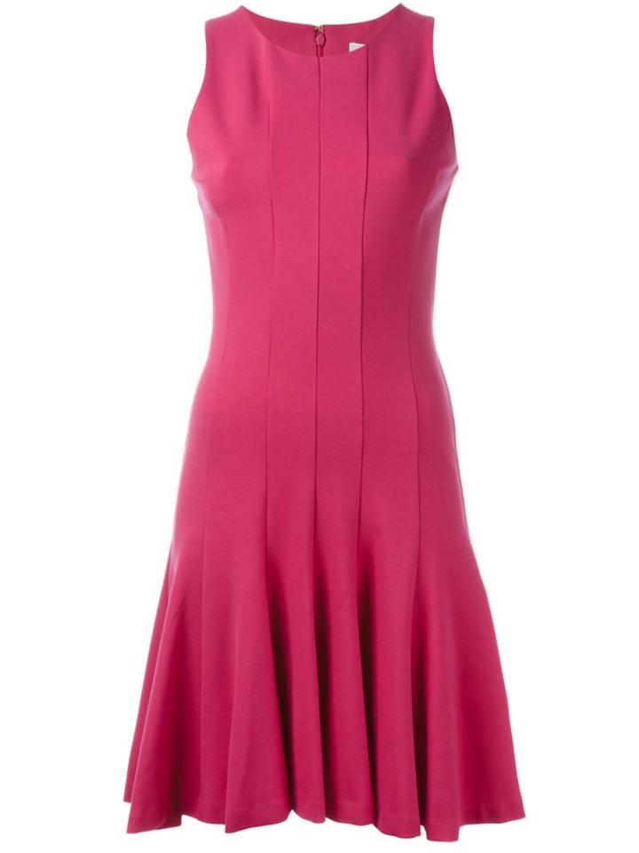 Michael Michael Kors Sleeveless Flared Dress, Women's, Size: 10, Pink/purple, Nylon/spandex/elastane/viscose
