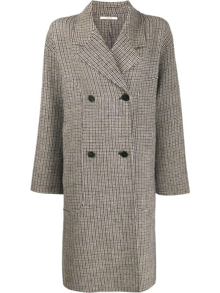 Odeeh Check Print Coat - Neutrals