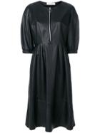 Yves Salomon Leather Dress - Black