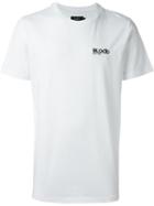 Blood Brother Embroidered Logo T-shirt, Men's, Size: Medium, White, Cotton