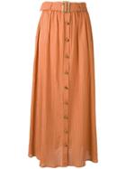 Lisa Marie Fernandez Belted Long Skirt - Orange