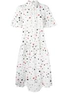 Vivetta Stars Print Flared Dress, Women's, Size: 42, White, Cotton