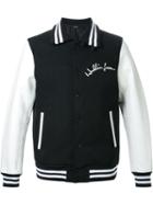 Hl Heddie Lovu 'stadium' Varsity Sport Jacket, Men's, Size: Small, White, Calf Leather/wool