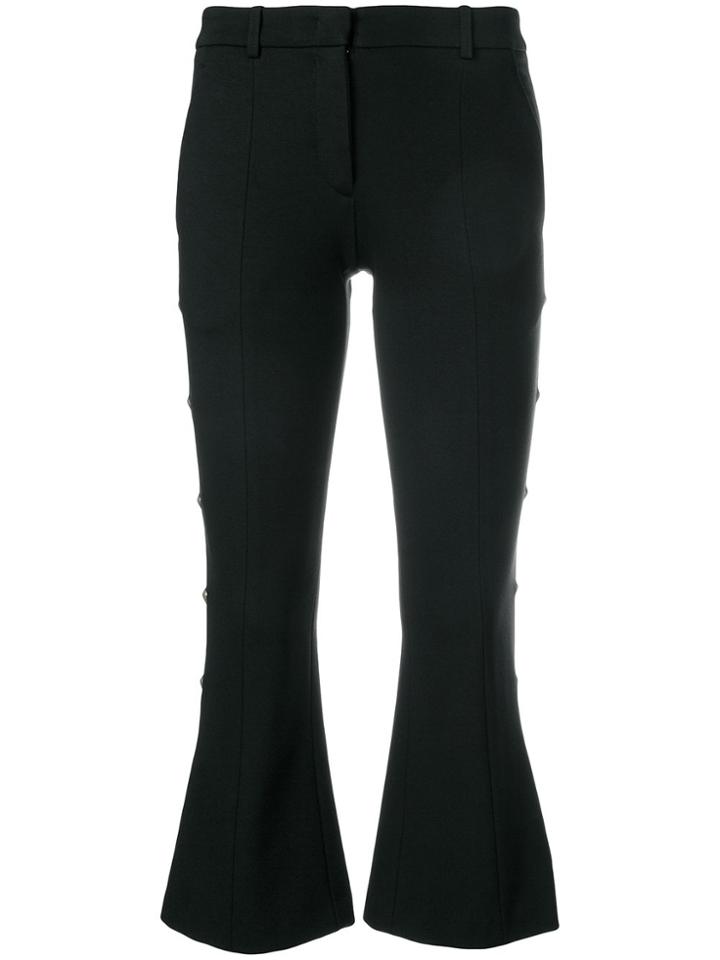 Pinko Button-embellished Flared Trousers - Black