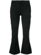 Pinko Button-embellished Flared Trousers - Black