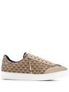 Emporio Armani Monogram Print Sneakers - Brown